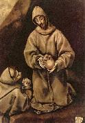 El Greco Hl. Franziskus und Bruder Leo, uber den Tod meditierend Sweden oil painting artist